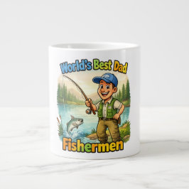 Beste Vader Visser bij het Meer Grappig Cadeau-ide Grote Koffiekop