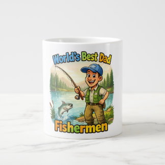 Beste Vader Visser bij het Meer Grappig Cadeau-ide Grote Koffiekop