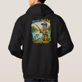 Beste Vader Visser bij het Meer Grappig Cadeau-ide Hoodie (Achterkant)