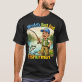 Beste Vader Visser bij het Meer Grappig Cadeau-ide T-shirt (Voorkant)