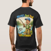 Beste Vader Visser bij het Meer Grappig Cadeau-ide T-shirt (Achterkant)