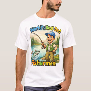 Beste Vader Visser bij het Meer Grappig Cadeau-ide T-shirt