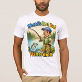 Beste Vader Visser bij het Meer Grappig Cadeau-ide T-shirt (Voorkant)