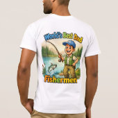 Beste Vader Visser bij het Meer Grappig Cadeau-ide T-shirt (Achterkant)