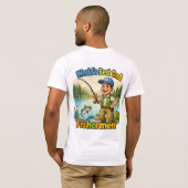 Beste Vader Visser bij het Meer Grappig Cadeau-ide T-shirt (Achterkant volledig)