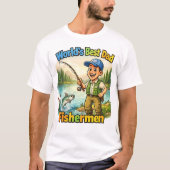 Beste Vader Visser bij het Meer Grappig Cadeau-ide T-shirt (Voorkant)
