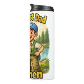 Beste Vader Visser bij het Meer Grappig Cadeau-ide Thermosbeker (Geroteerd rechts)