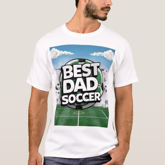 Beste vader voetbal graffiti T-shirt (Voorkant)