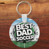 Beste vader voetbal graffiti vaders dag sleutelhan sleutelhanger (Voorkant)