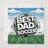 Beste vader voetbal graffiti vadersdag kerstkaart (Voorkant)