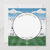 Beste vader voetbal graffiti vadersdag kerstkaart (Achterkant)