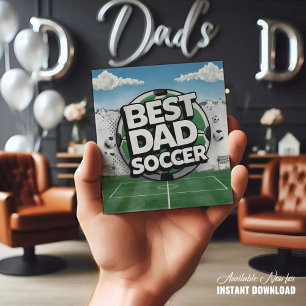 Beste vader voetbal graffiti vadersdag kerstkaart