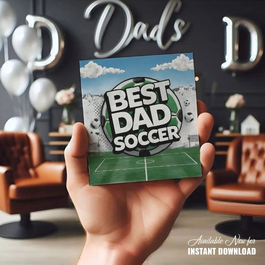 Beste vader voetbal graffiti vadersdag kerstkaart