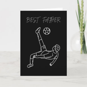 Beste vader Voetbal Minimalistisch Voetbal Papa Kaart