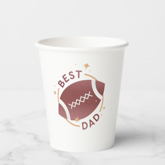 Beste Vader Voetbal Papieren Bekers (Voorkant)