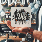 Beste vader voetbal vader-zoon graffiti kerstkaart