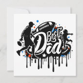 Beste vader voetbal vader-zoon graffiti kerstkaart (Voorkant)