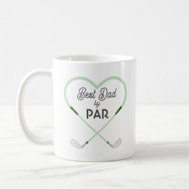 Beste vader volgens Par Love vorm golf thema Koffiemok
