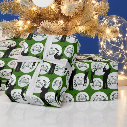 Beste vader voor altijd golfballen cadeaupapier (Feestdagen)