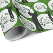 Beste vader voor altijd golfballen cadeaupapier (Rol Hoek)