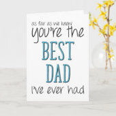 Beste vader, voor zover we weten, grappige Vaderda Kaart (Gele Bloem)