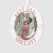 Beste vader vrolijk kerst ornament (voorkant)