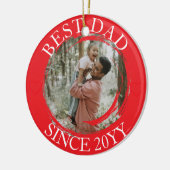 Beste vader vrolijk kerst ornament (Links)