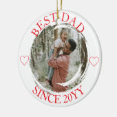 Beste vader vrolijk kerst ornament (Links)