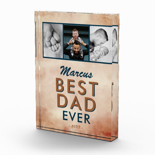 Beste vader Waterverf vader 3 Foto Collage (Rechts)