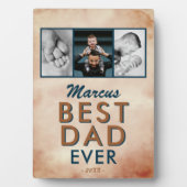 Beste vader Waterverf vader 3 Foto Collage Fotoplaat (voorkant)