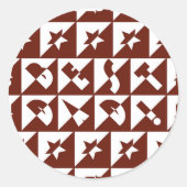 Beste vader Wilde Tekst in het rood Ronde Sticker (Voorkant)