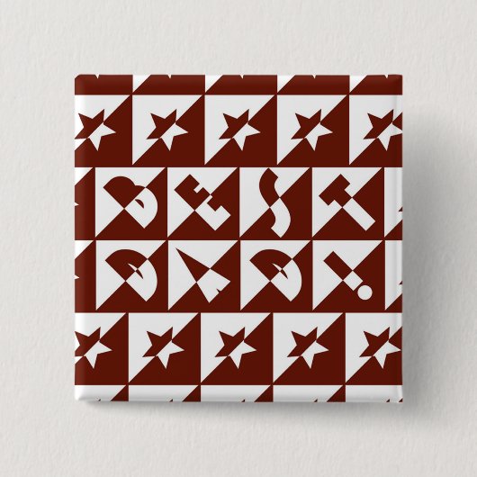 Beste vader Wilde Tekst in het rood Vierkante Button 5,1 Cm (Voorkant)