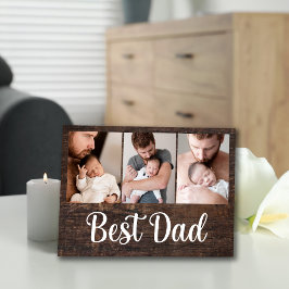 Beste vader Woodgrain foto Fotoplaat