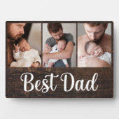 Beste vader Woodgrain foto Fotoplaat (voorkant)