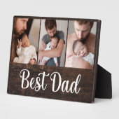 Beste vader Woodgrain foto Fotoplaat (Zijkant)