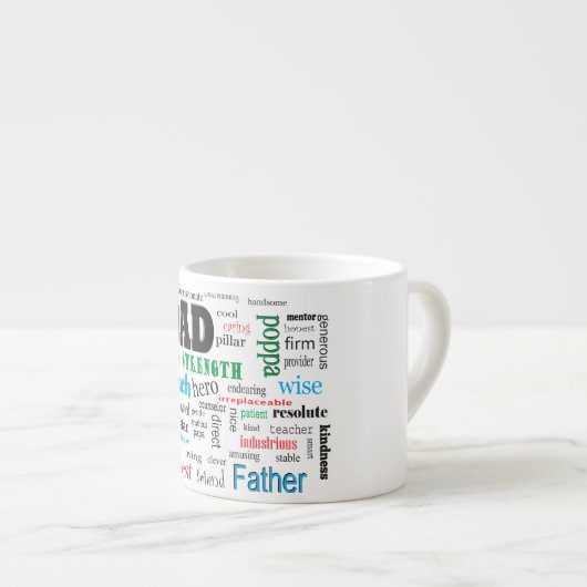 Beste Vader Woordwolk Espresso Kop (Voorkant rechts)