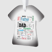 Beste Vader Woordwolk Ornament (voorkant)