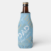 Beste vader Word Cloud Blue ID263 Flesjeskoeler (Fles Voorkant)