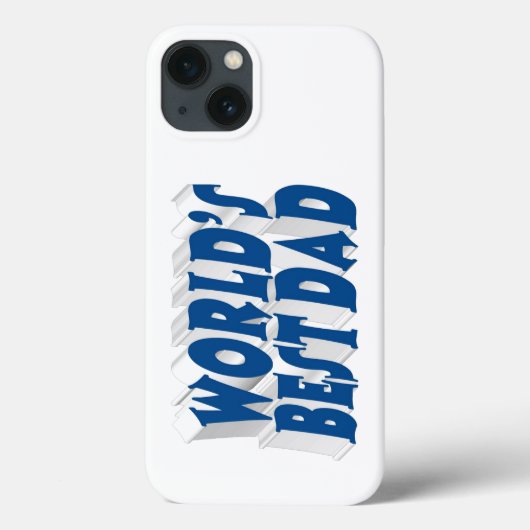 Beste vader zee blauw 3d tekst Case-Mate iPhone case (Achterkant)