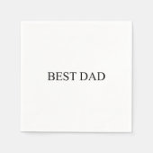 Beste vader zwart eenvoudige elegante serif typogr servet (Voorkant)