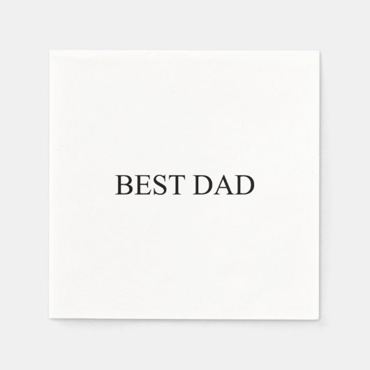 Beste vader zwart eenvoudige elegante serif typogr servet (Voorkant)