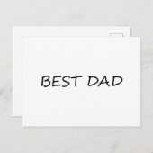 Beste vader zwart-wit-minimalistisch moderne briefkaart (Voorkant / Achterkant)