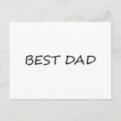 Beste vader zwart-wit-minimalistisch moderne briefkaart (Voorkant)