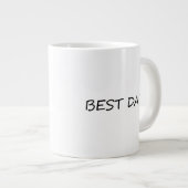 Beste vader zwart-wit-minimalistisch moderne grote koffiekop (Voorkant rechts)