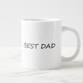 Beste vader zwart-wit-minimalistisch moderne grote koffiekop (Rechts)