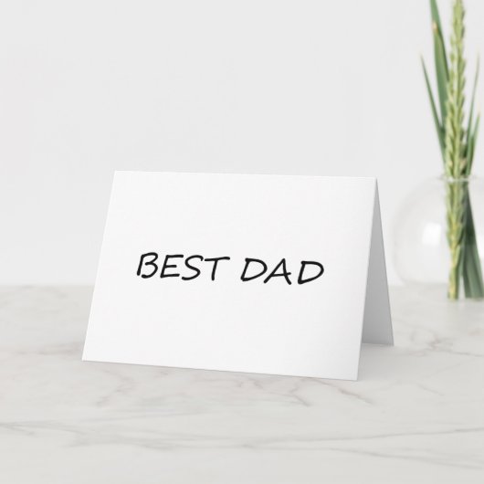 Beste vader zwart-wit-minimalistisch moderne kaart (Voorkant)