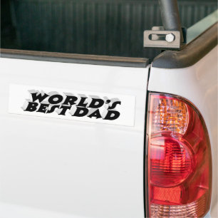 Beste vader zwarte 3d tekst bumpersticker