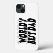 Beste vader zwarte 3d tekst Case-Mate iPhone case (Achterkant)