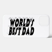 Beste vader zwarte 3d tekst Case-Mate iPhone case (Achterkant (horizontaal))