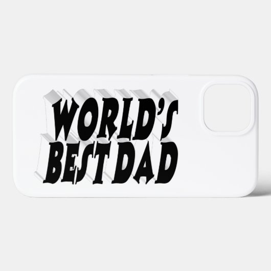 Beste vader zwarte 3d tekst Case-Mate iPhone case (Achterkant (horizontaal))